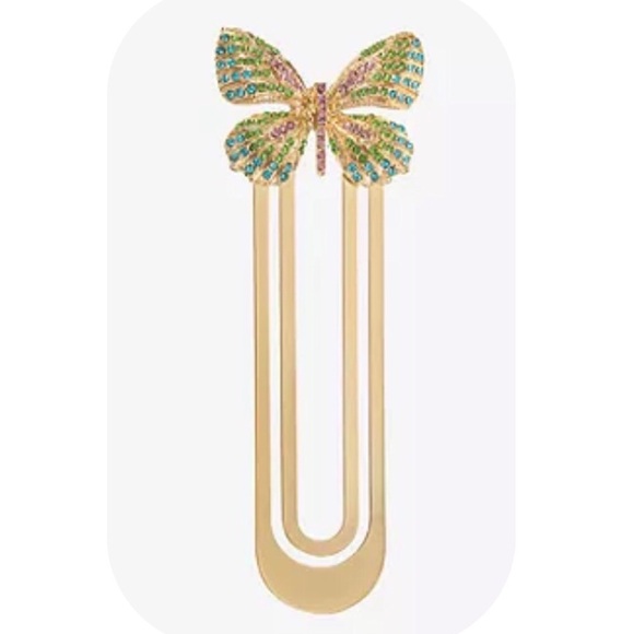 Monet Accessories - Jeweled Gold Butterfly Bookmark